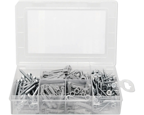 Boîte d’assortiment Upat chevilles à expansion UB USX Plus avec vis 160 pces Boîte d''assortiment avec vis et chevilles