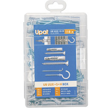 Jeu de chevilles et de vis Upat dans une boîte transparente, 118 pièces