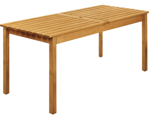 Table de jardin en bois avec sommier à lattes et trou central