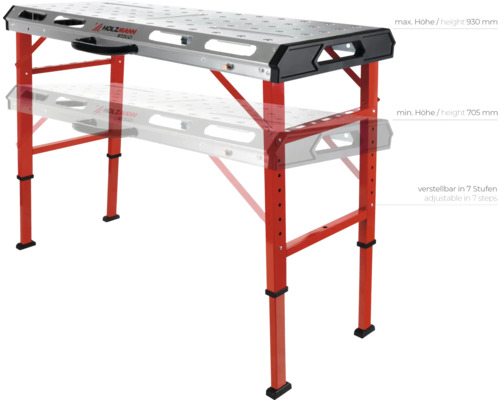 Établi Holzmann ST2GO réglable en hauteur avec cadre en acier