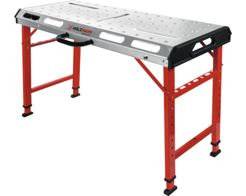 Holzmann ST2GO établi avec plateau métallique et pieds réglables