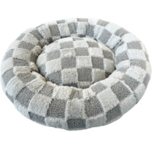 Panier rembourré pour animaux de compagnie avec motif à carreaux