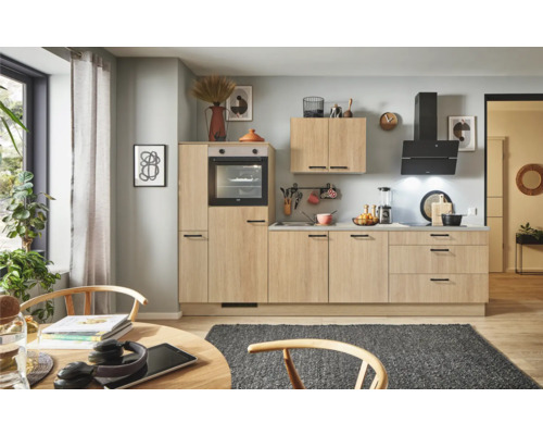 Cuisine complète PICCANTE Plus sans appareils Casual 280 cm chêne aviva mat prémontée variante gauche 4067368018883