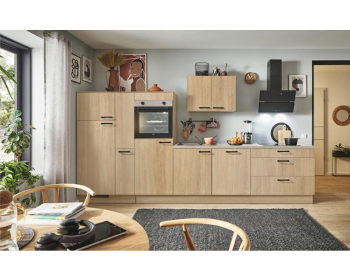 Cuisine complète PICCANTE Plus sans appareils Casual 340 cm chêne aviva mat prémontée variante gauche 4067368019200