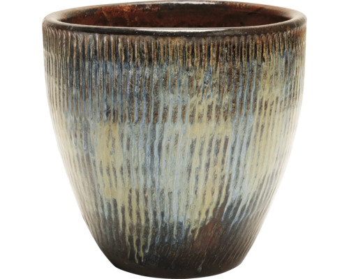 Keramik Pflanztopf mit gerillter Textur