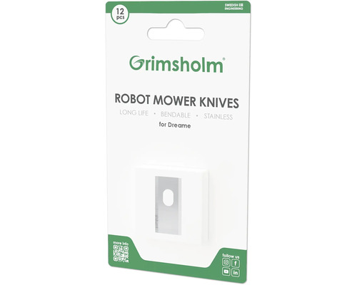 Lames de robot tondeuse Grimsholm, 12 pièces, pour Dreame