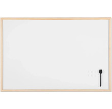 Tableau blanc avec cadre en bois magnétique 60x90 cm