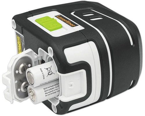 Laserliner laser à lignes avec piles dans le compartiment à piles