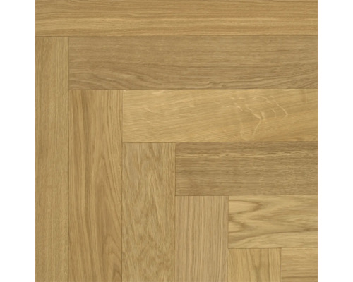 Échantillon de parquet en bois véritable Parador chêne Valis structure fine chevrons 570 x 95 x 10,5 mm Parquet posé en motif à chevrons