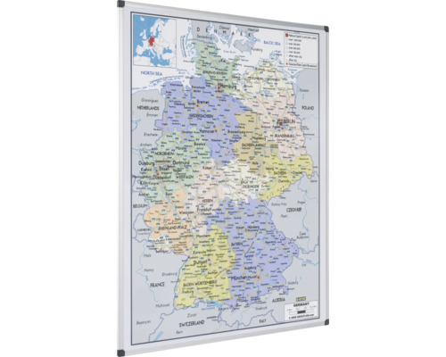 Deutschlandkarte mit Städten und Bundesländern