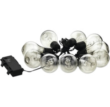 Lichterkette mit durchsichtigen Glühbirnen und Timerfunktion