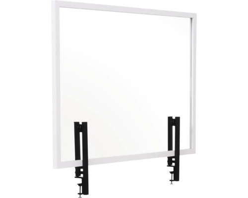 Panneau de table en verre acrylique avec pieds de fixation pour table