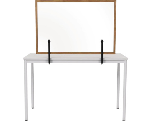 Bureau avec plateau de table comme barrière de protection