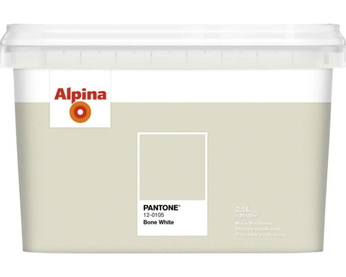 Peinture murale Alpina Pantone 12-0105 bone white 2,5 l Peinture murale Alpina, 2,5 litres, finition mate