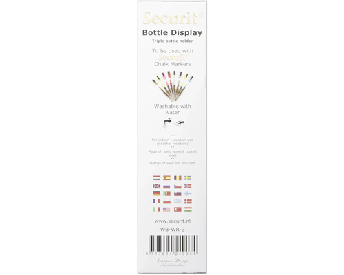 Présentoir à bouteilles Securit, emballage pour trois bouteilles