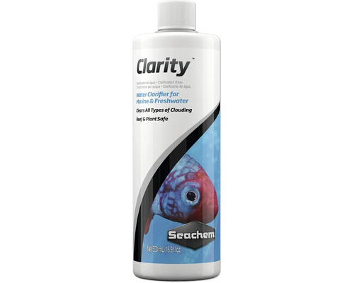 Wasserklärer Seachem Clarity 500 ml Wasserklärer für Süß-und Salzwasser, beseitigt chemische und partikuläre Eintrübungen Seachem Clarity Wasserklärer für Meer- und Süßwasser, 500 Milliliter