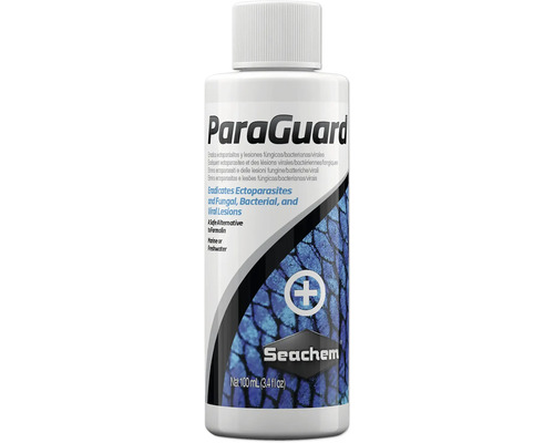 Heilmittel Seachem ParaGuard 100 ml bei Ektoparasiten, Pilz-, Bakterien- und Virenbefall Seachem ParaGuard zur Bekämpfung von Ektoparasiten und bakteriellen Infektionen, 100 ml