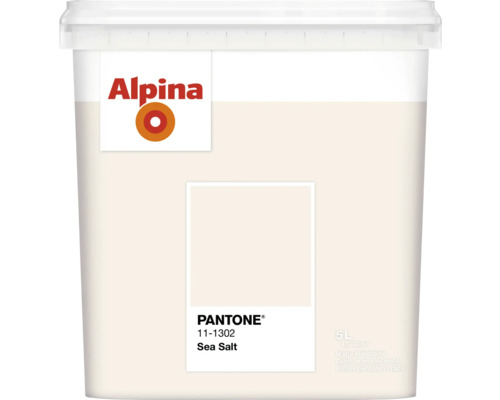Peinture murale Alpina Pantone 11-1302 sea salt 5 l Seau de peinture Alpina avec peinture murale mate, contenu 5 litres