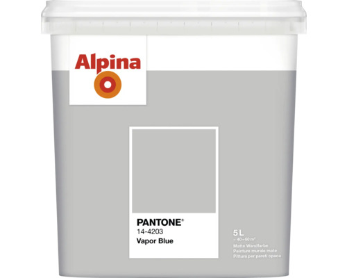 Alpina Wandfarbe Pantone 14-4203 valpinaor blue 5l Eimer Alpina Innenfarbe, matte Wandfarbe, fuenf Liter