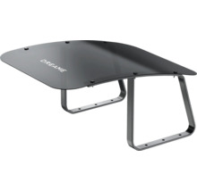 Logo Dreame sur table noire avec cadre en acier