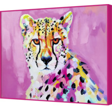 Peinture d''un guépard avec cadre