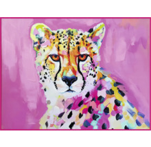 Image peinte d''un guépard dans un cadre