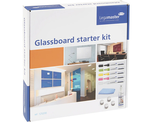 Emballage du kit de démarrage pour tableau en verre Legamaster