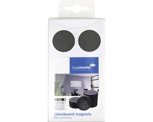 Legamaster Glasboard Magnete, 5 Stück, superstark