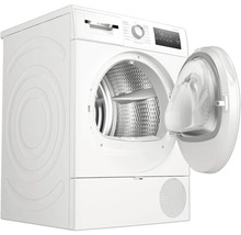 Sèche-linge pompe à chaleur Bosch avec porte ouverte.