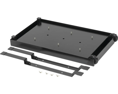 Planche à roulettes en acier avec pièces rapportées