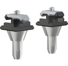 Deux supports de tuiles métalliques