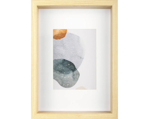 Cadre pour documents bois Shape verre synthétique bouleau 21x29,7 cm (DIN A4) Image encadrée avec motif abstrait