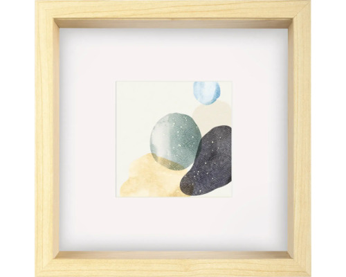 Bilderrahmen Holz Shape Kunstglas birke 25x25 cm