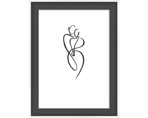 Bilderrahmen Holz Silhouette schwarz 10x15 cm