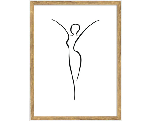 Bilderrahmen Holz Silhouette beige natur 30x40 cm