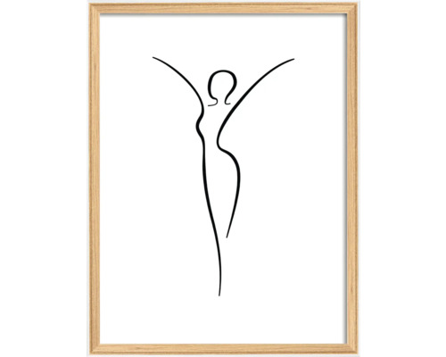 Bilderrahmen Holz Silhouette buche 30x40 cm