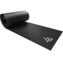 Tapis strié noir en caoutchouc avec des gouttes d''eau
