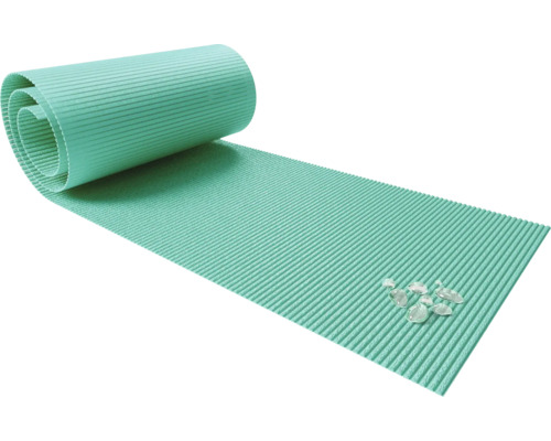 Tapis enroulé à structure côtelée avec gouttes d''eau