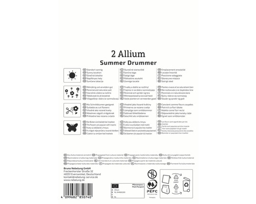 Informations sur Allium Summer Drummer, y compris l''emplacement, la période de floraison et l''utilisation