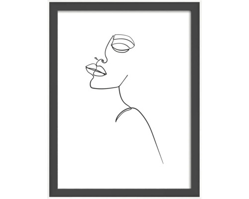 Bilderrahmen Holz Silhouette schwarz 15x20 cm