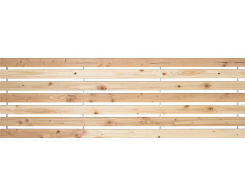 Élément principal clôture en tubes alu variante 1 prémontée 180 x 60 cm sapin de Douglas Lattes de clôture en bois avec traverses