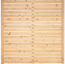 Clôture en bois avec lattes horizontales