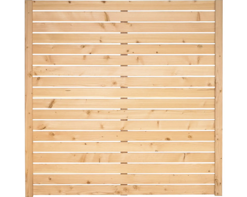 Clôture en bois avec lattes horizontales