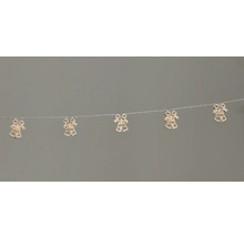 Guirlande lumineuse avec cloches en bois