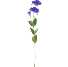 Künstliche Lisianthus-Blume mit grünen Blättern