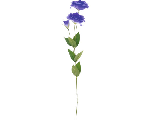 Kunstblume lila Prärieenzian Kunstfaser H 69 cm lila Künstliche Lisianthus-Blume mit grünen Blättern