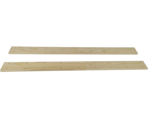 Zwei Holzbretter mit Bohrlöchern