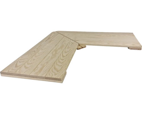 Plateau de table d'angle en bois