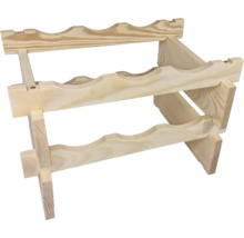 Étagère à vin en bois à trois niveaux