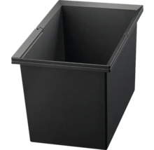 Boîte de rangement noire en plastique